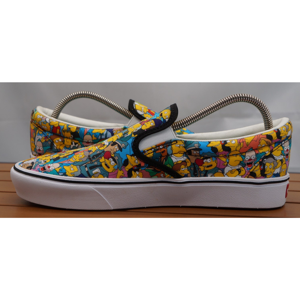 VANS X THE SIMPSONS SHOES MENS 9.5 SPRINGFIELD COLLAGE COMFYCUSH CLASSIC SLIP-ON - Picture 9 of 14